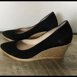 ERIC MICHAEL Black TEVA Espadrille WEDGE SHOES  38